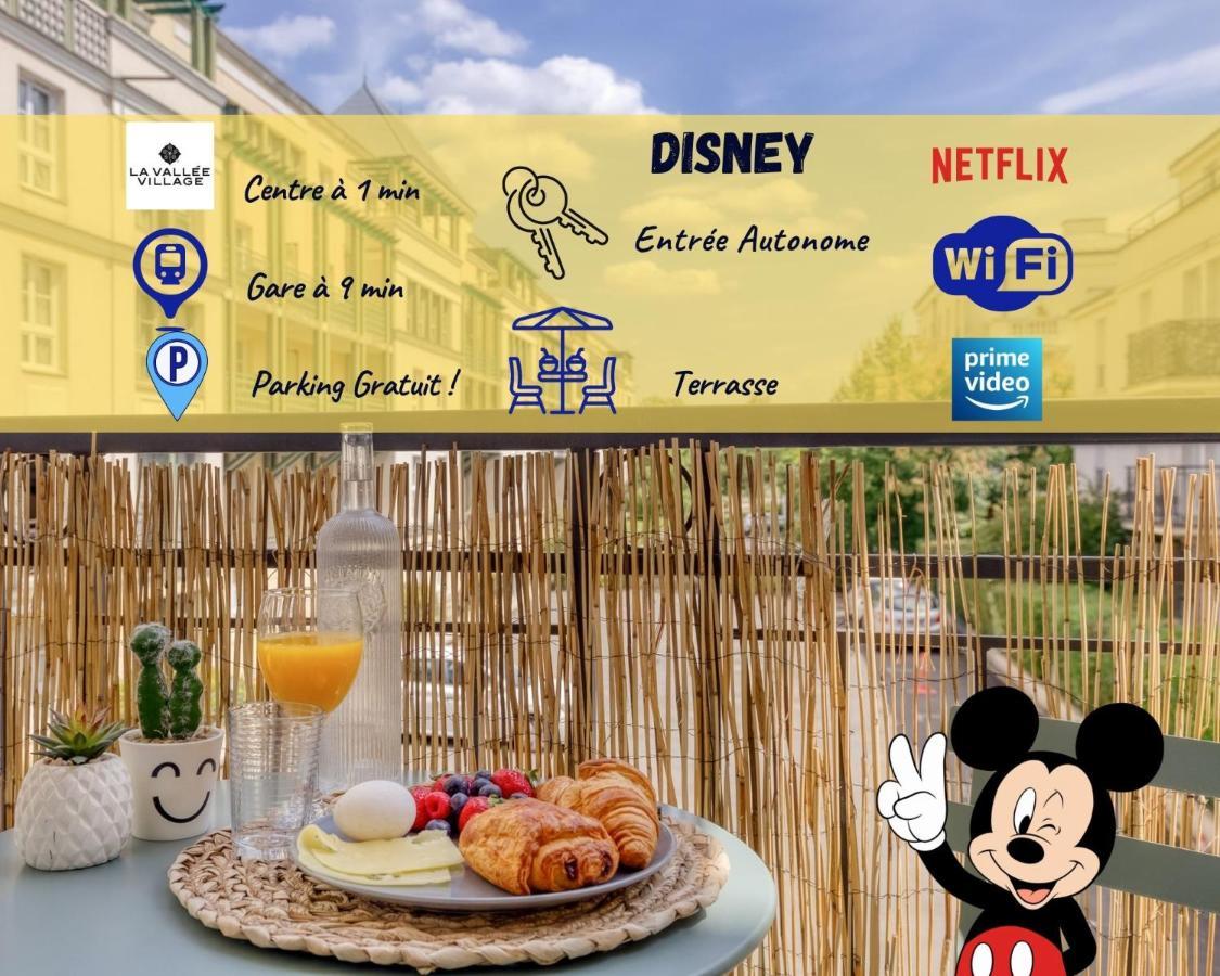 Le Bleu, Tres Bien Situe 1Mn Centre Commerciale, Disney Parking Gratuit Serris Luaran gambar